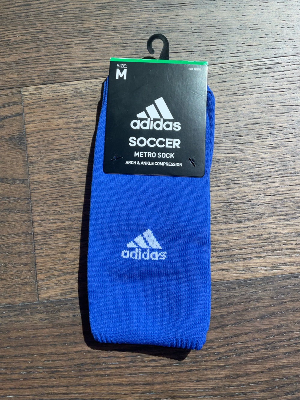 adidas Women’s Blue Soccer Metro Socks with White Logo